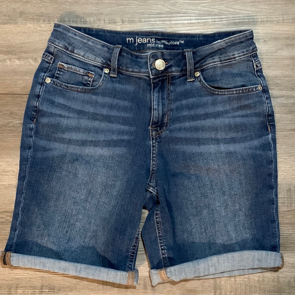 Maurices Mid-rise Denim Bermuda Shorts